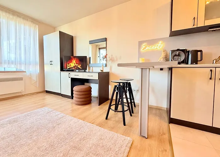 Encanto Bansko Cozy Studio With Balcony And Stunning Mountain & Town View